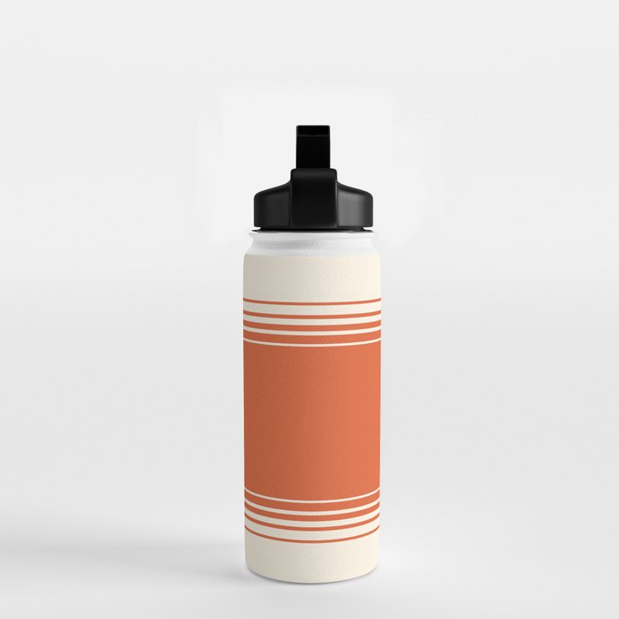 Marmalade Orange and Creme Lines Water Bottle Gallery Image 2