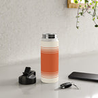 Marmalade Orange and Creme Lines Water Bottle Gallery Image 4
