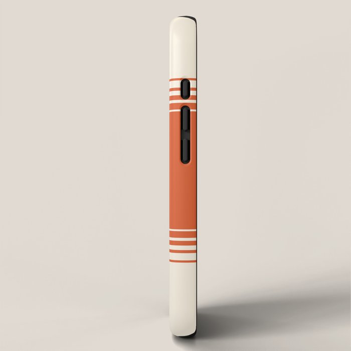 Marmalade Orange and Creme Lines iPhone Case Gallery Image 2