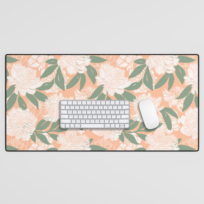 Modern floral blooms PGM7 Desk Mat Gallery Image 1