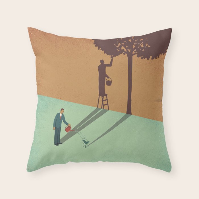 Long-term Perspective Throw Pillow Gallery Image 1