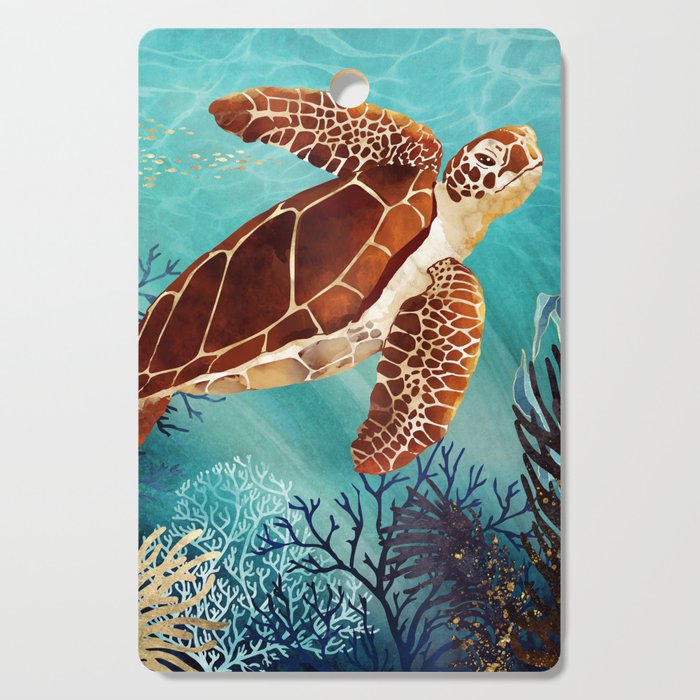 Metallic Sea Turtle Cutting Board Gallery Image 1