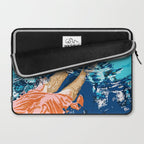 Take Me Where The Waves Kiss My Feet, Eclectic Nature River Woman Colorful Water Coral Bohemian Laptop Sleeve Gallery Image 2