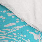 Take Me Where The Waves Kiss My Feet, Eclectic Nature River Woman Colorful Water Coral Bohemian Comforter Gallery Image 4