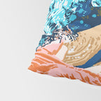 Take Me Where The Waves Kiss My Feet, Eclectic Nature River Woman Colorful Water Coral Bohemian Pillow Sham Gallery Image 4