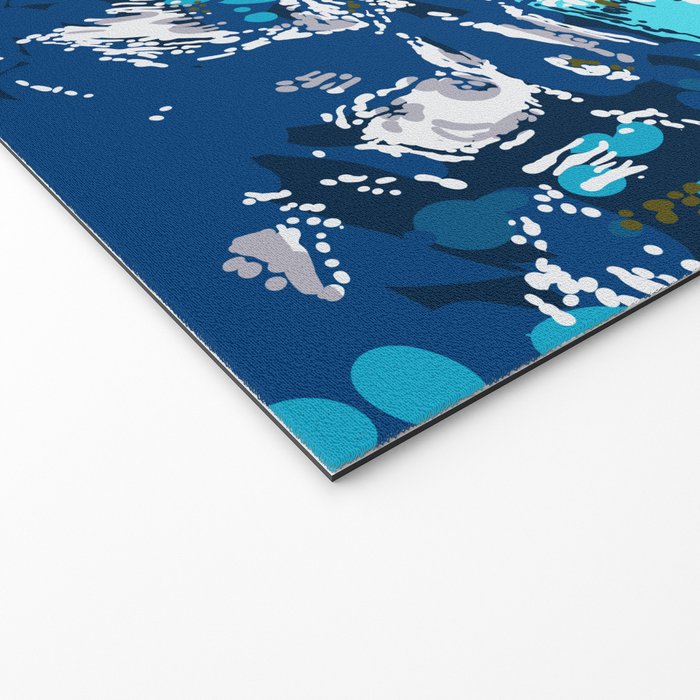Take Me Where The Waves Kiss My Feet, Eclectic Nature River Woman Colorful Water Coral Bohemian Welcome Mat Gallery Image 2