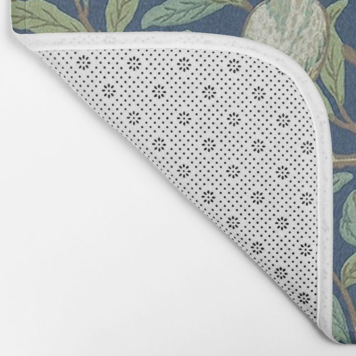 William Morris Bird and Pomegranate Detail Blue Sage Bath Mat Gallery Image 2