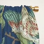 William Morris Bird and Pomegranate Detail Blue Sage Window Curtain Gallery Image 2