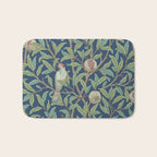 William Morris Bird and Pomegranate Detail Blue Sage Bath Mat Gallery Image 1