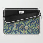 William Morris Bird and Pomegranate Detail Blue Sage Laptop Sleeve Gallery Image 2