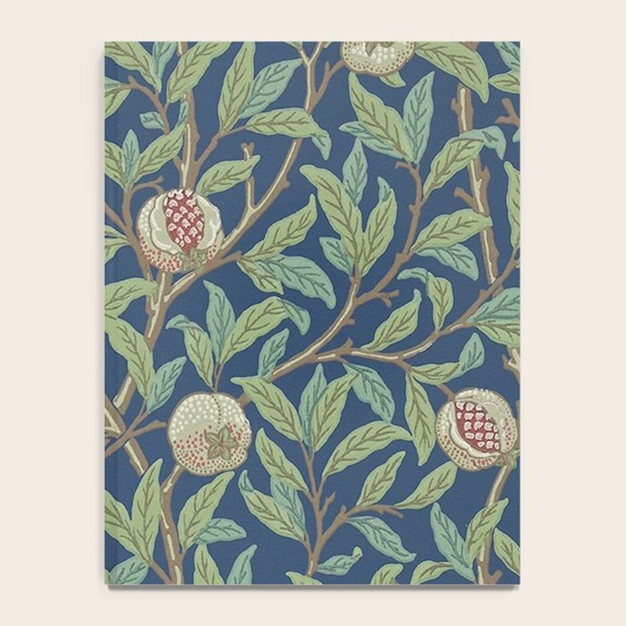 William Morris Bird and Pomegranate Detail Blue Sage Notebook Gallery Image 4