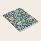 William Morris Bird and Pomegranate Detail Blue Sage Notebook Gallery Image 2