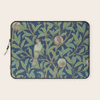 William Morris Bird and Pomegranate Detail Blue Sage Laptop Sleeve Gallery Image 1