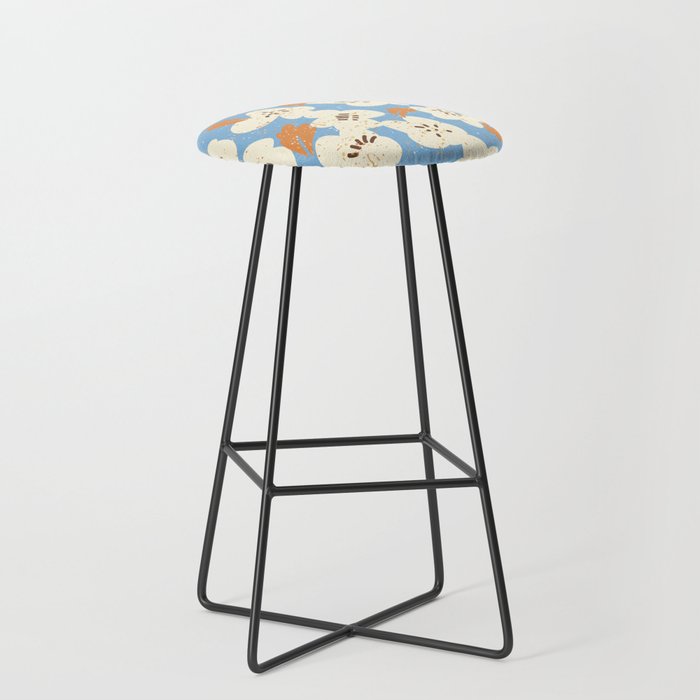 Bold flowers in my garden on chalky blue Stool Gallery Image 1