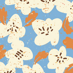 Bold flowers in my garden on chalky blue Coffee Mug Gallery Image 2