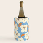 Bold flowers in my garden on chalky blue Wine Chiller Gallery Image 1