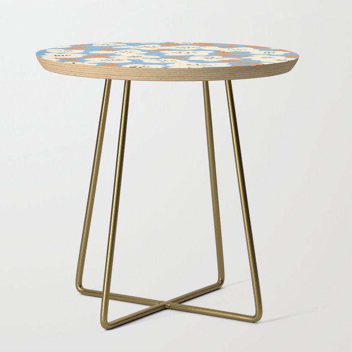 Bold flowers in my garden on chalky blue Side Table Gallery Image 1