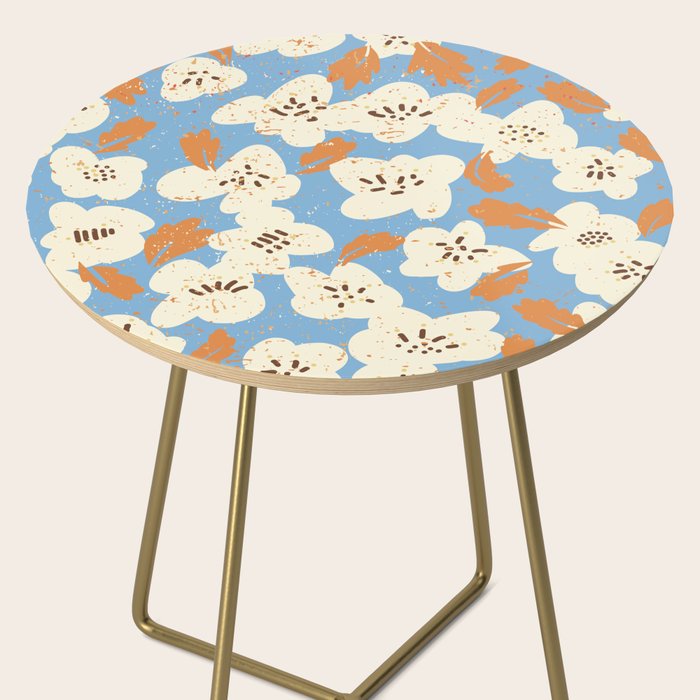 Bold flowers in my garden on chalky blue Side Table Gallery Image 2