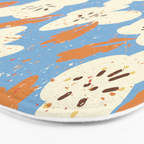 Bold flowers in my garden on chalky blue Bath Mat Gallery Image 3
