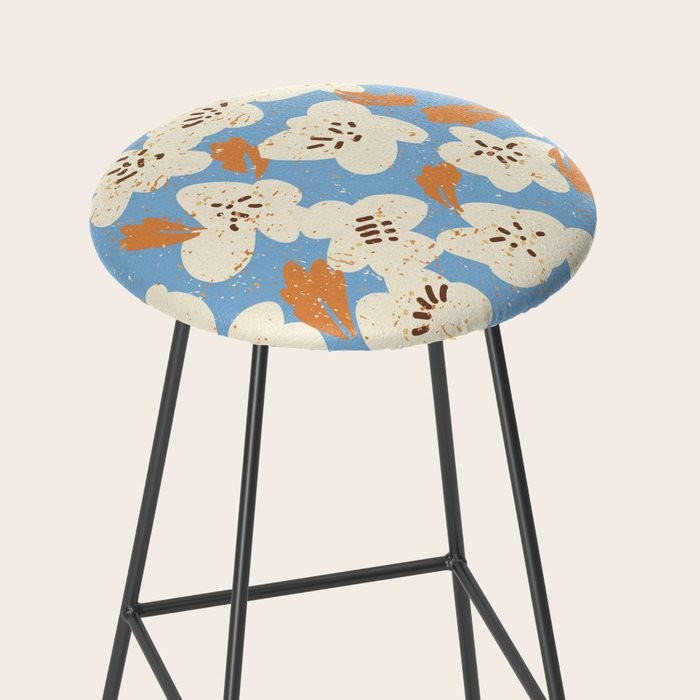 Bold flowers in my garden on chalky blue Stool Gallery Image 2