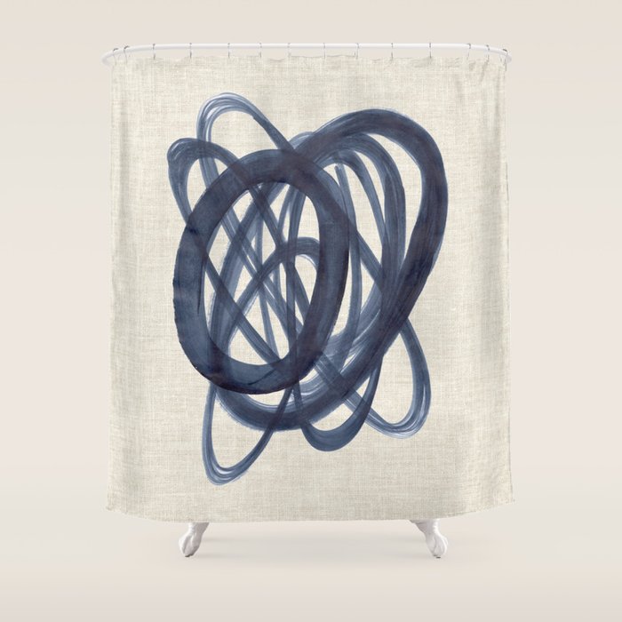 Over And Over Orbit Shower Curtain Gallery Image 1