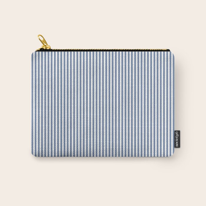 Blue Seersucker Stripe Carry All Pouch Gallery Image 1