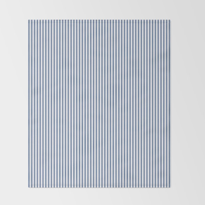 Blue Seersucker Stripe Throw Blanket Gallery Image 2
