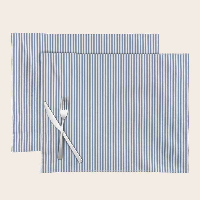 Blue Seersucker Stripe Placemat Gallery Image 1
