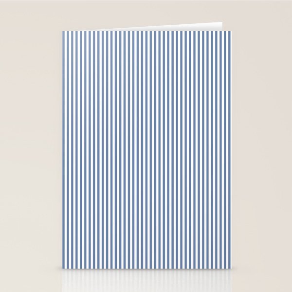 Blue Seersucker Stripe Stationery Card Gallery Image 1