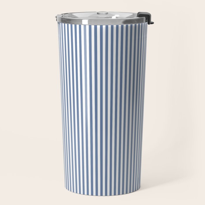 Blue Seersucker Stripe Travel Mug Gallery Image 2