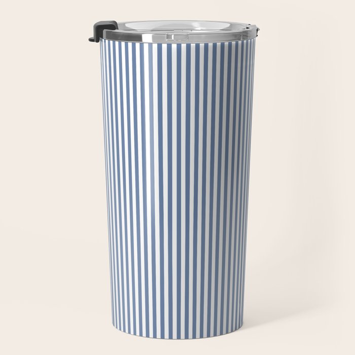 Blue Seersucker Stripe Travel Mug Gallery Image 3
