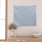 Blue Seersucker Stripe Wall Tapestry Gallery Image 2
