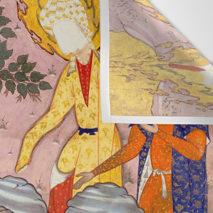 "Coffin of Imam 'Ali", Folio from a Falnama (The Book of Omens) of Ja'far al-Sadiq Wall Tapestry Gallery Image 3