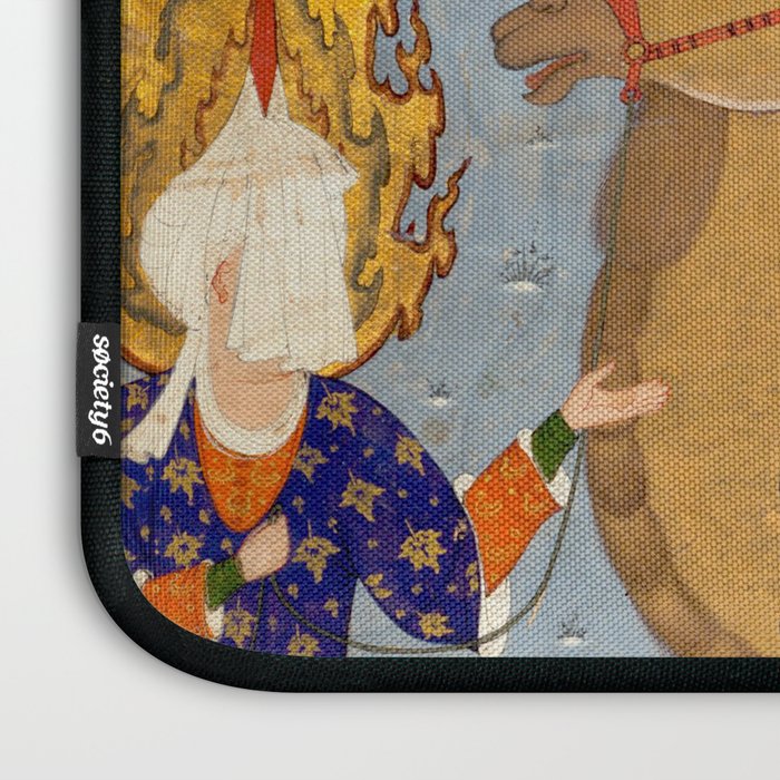 "Coffin of Imam 'Ali", Folio from a Falnama (The Book of Omens) of Ja'far al-Sadiq Laptop Sleeve Gallery Image 3