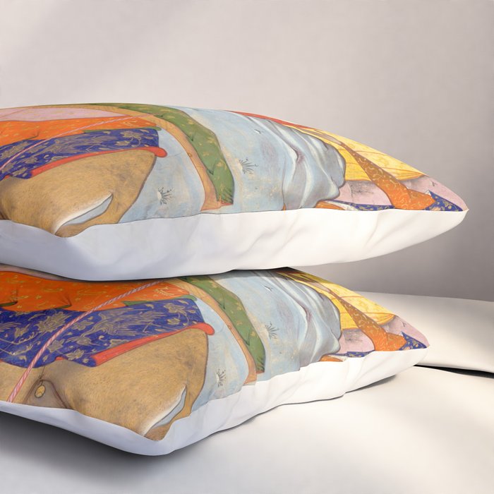 "Coffin of Imam 'Ali", Folio from a Falnama (The Book of Omens) of Ja'far al-Sadiq Pillow Sham Gallery Image 3