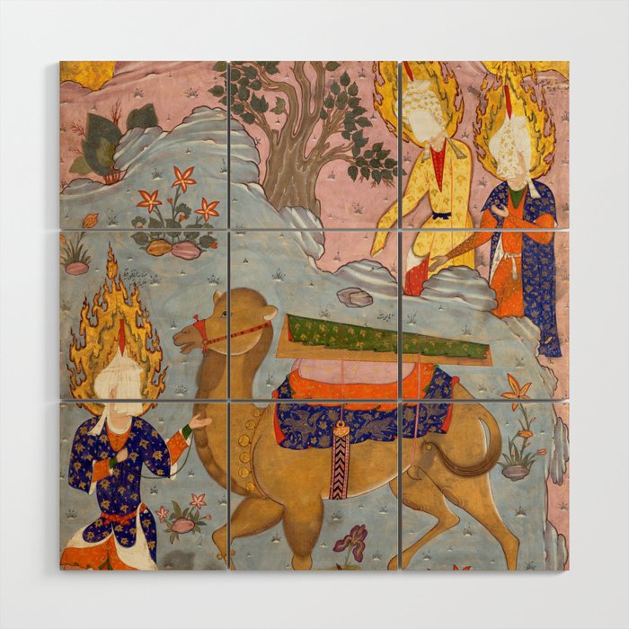 "Coffin of Imam 'Ali", Folio from a Falnama (The Book of Omens) of Ja'far al-Sadiq Wood Wall Art Gallery Image 1