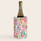 Elegant blush pink lavender green watercolor floral Wine Chiller Gallery Image 2