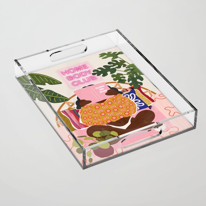 Homebody Woman Acrylic Tray Gallery Image 1