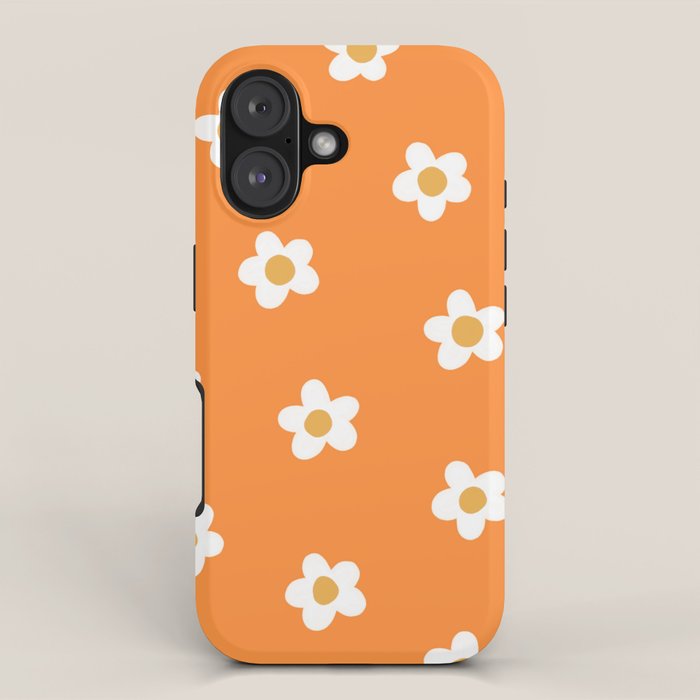 Summer Orange Flower Pattern iPhone Case Gallery Image 1