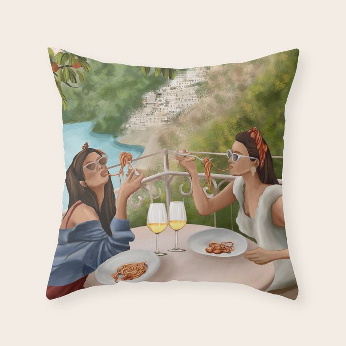 Tasting the Amalfi Breeze Throw Pillow Gallery Image 6