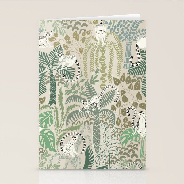 Jungle adventure natural green Stationery Card Gallery Image 2