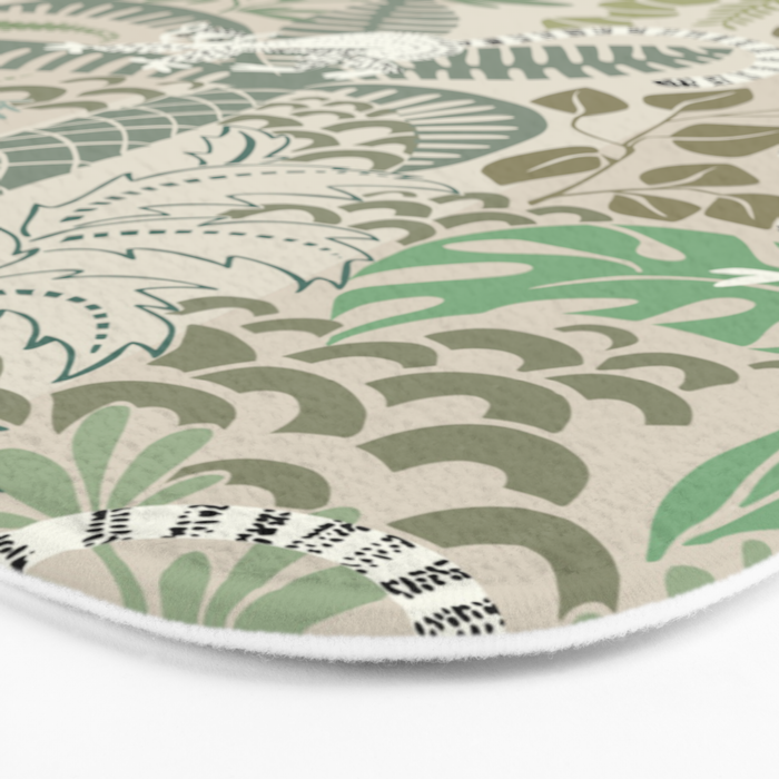 Jungle adventure natural green Bath Mat Gallery Image 3