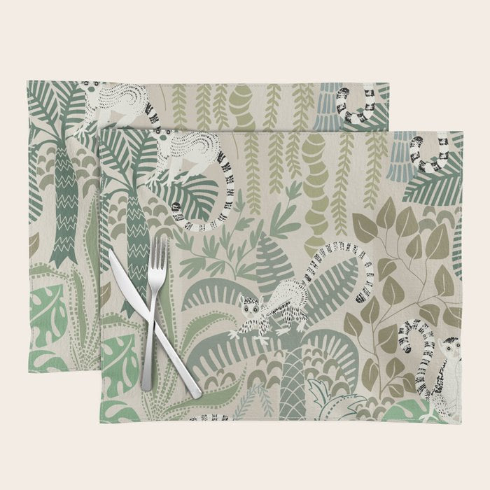 Jungle adventure natural green Placemat Gallery Image 1