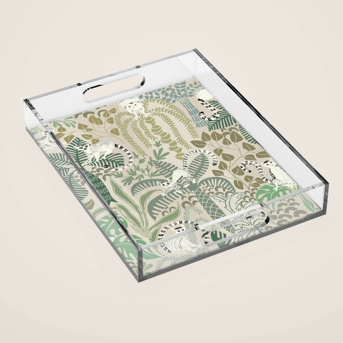 Jungle adventure natural green Acrylic Tray Gallery Image 1