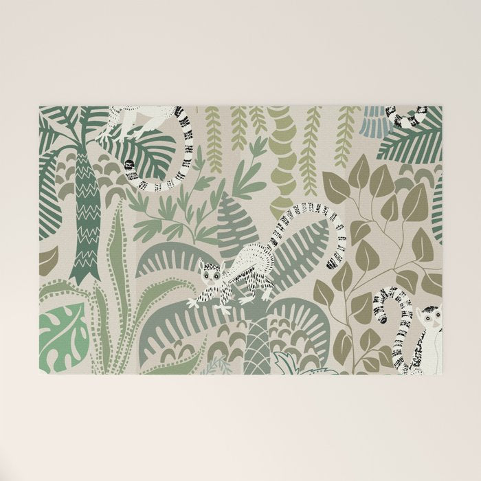 Jungle adventure natural green Welcome Mat Gallery Image 1
