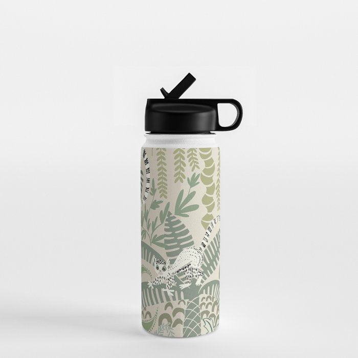 Jungle adventure natural green Water Bottle Gallery Image 1