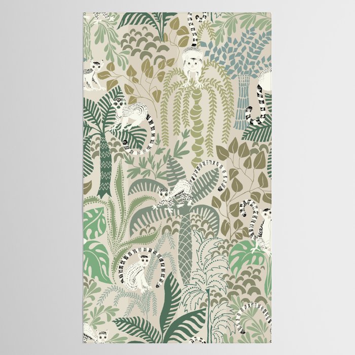Jungle adventure natural green Tablecloth Gallery Image 2
