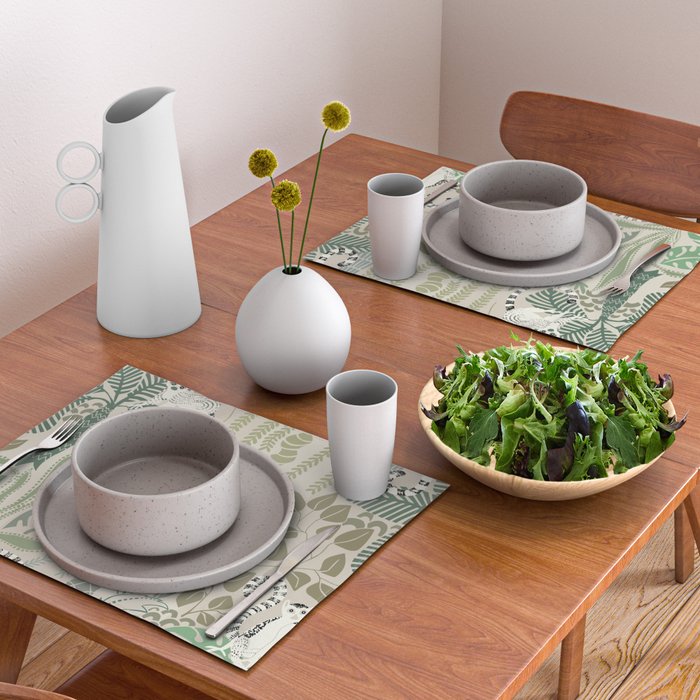 Jungle adventure natural green Placemat Gallery Image 2