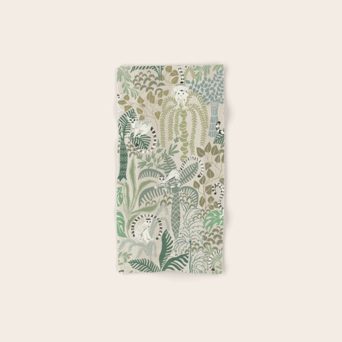 Jungle adventure natural green Bath Towel Gallery Image 1
