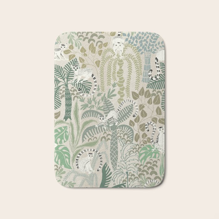 Jungle adventure natural green Bath Mat Gallery Image 1